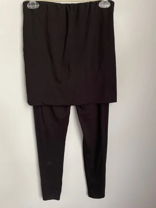 New Marcella Burke Skirted Black Leggings Size Small - Picture 7 of 11